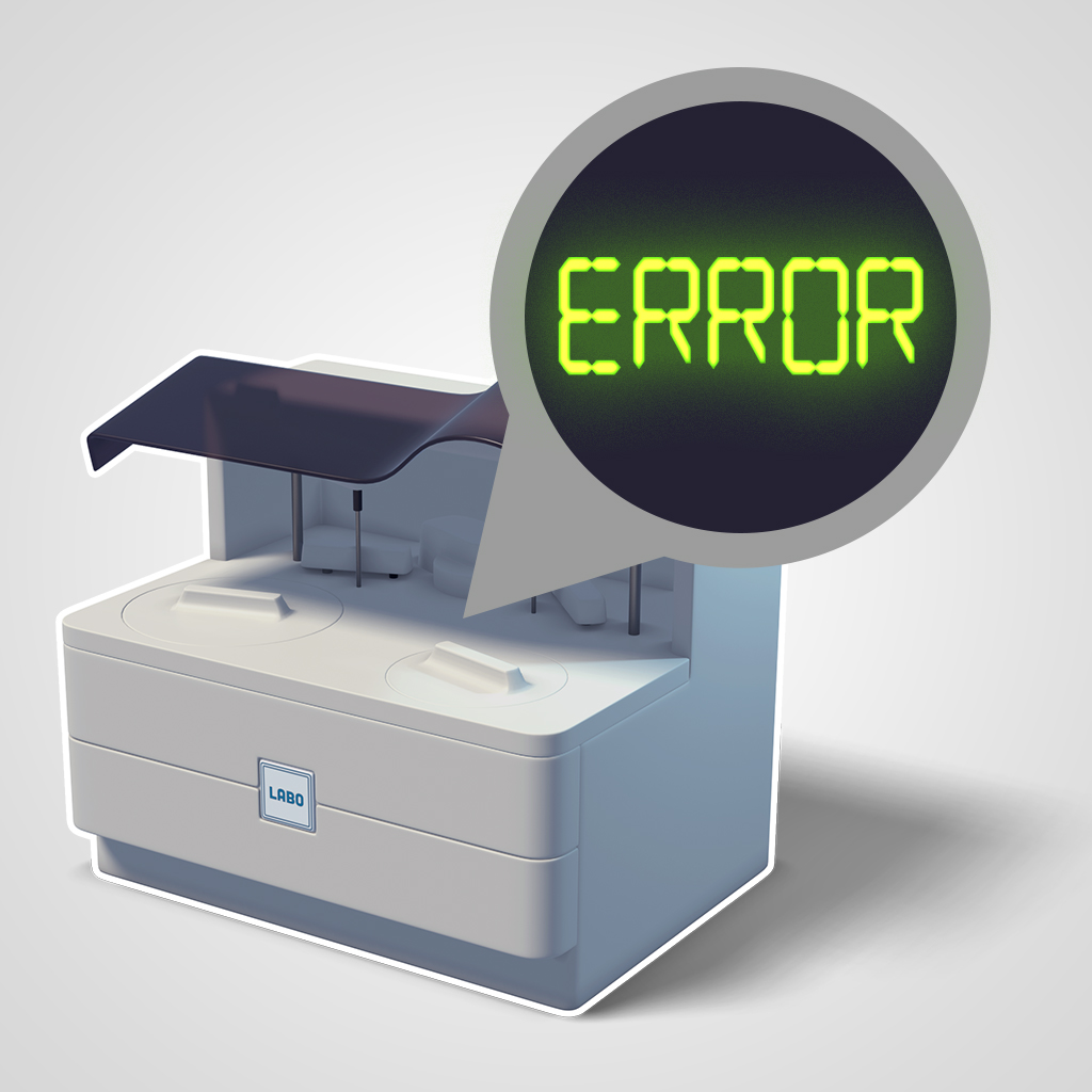 Labotoestel dat error aangeeft